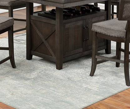 Espresso Dining Table - Counter Height with Storage Base