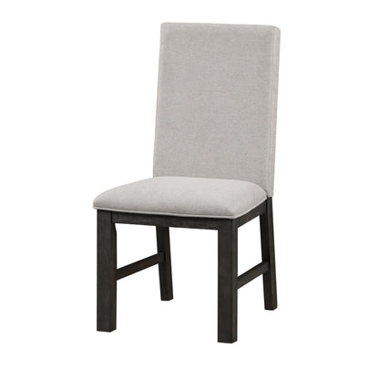 Gray Upholstered Side Chairs - Dining Room Set of 2