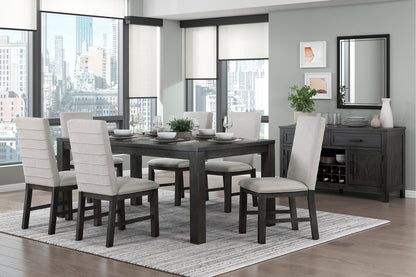 Gray Upholstered Side Chairs - Dining Room Set of 2