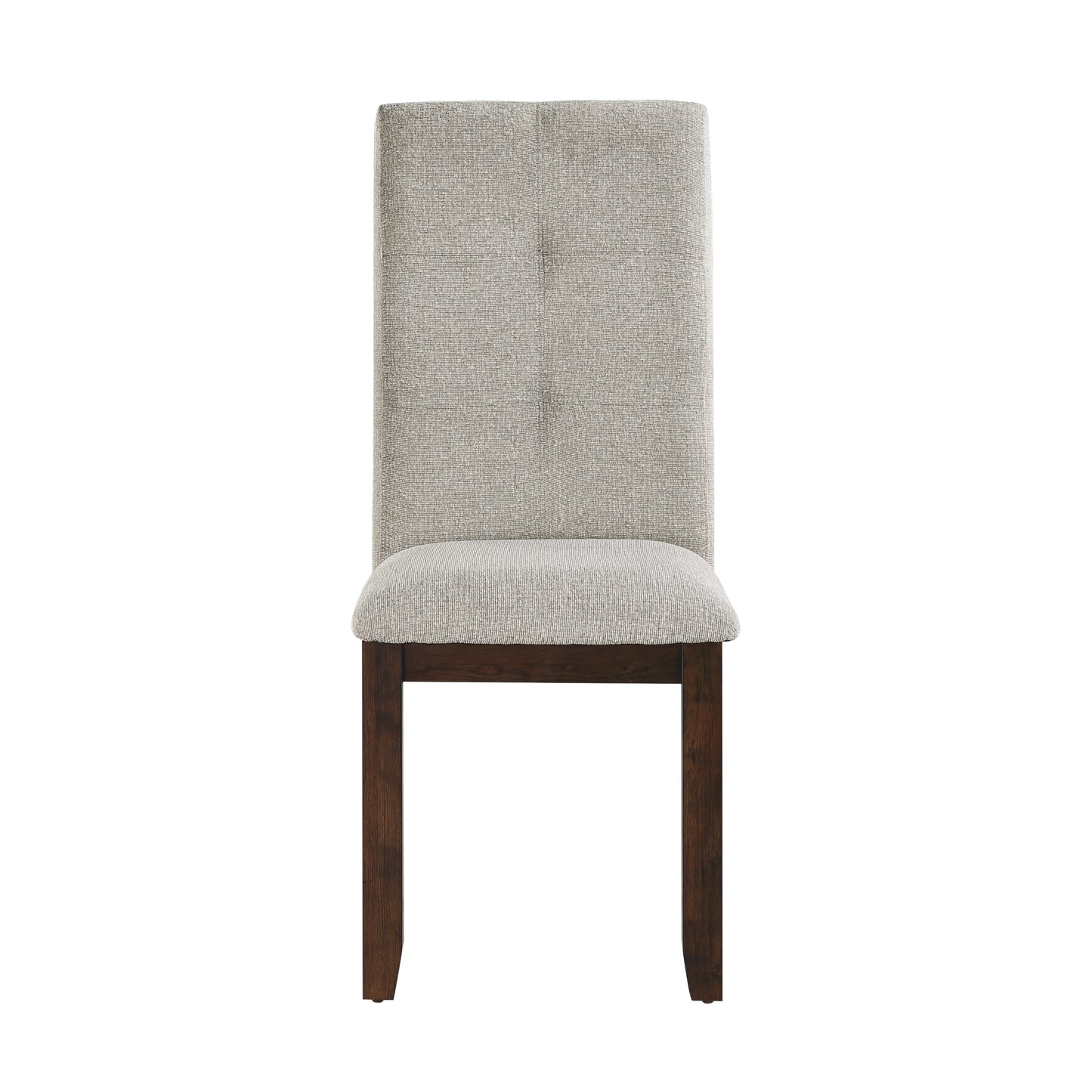 Dark Cherry Chenille Dining Chairs Set of 2 - Wood Frame