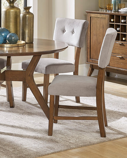 Light Oak Side Chairs Set of 2 - Mid-Century Modern Dining Room