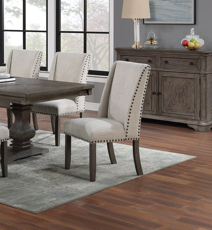 Oak Wingback Dining Chairs - Set of 2