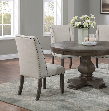 Oak Wingback Dining Chairs - Set of 2