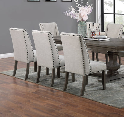 Oak Wingback Dining Chairs - Set of 2