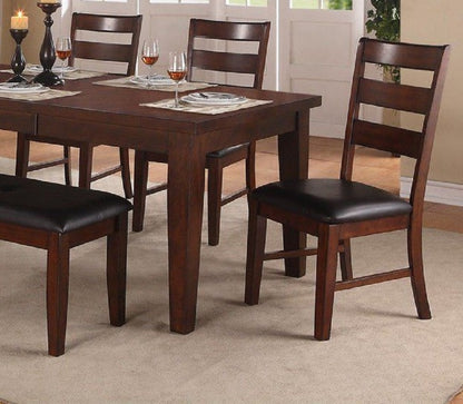 Walnut Solid Wood Dining Chairs with Ladder Back for Modern Dining Room