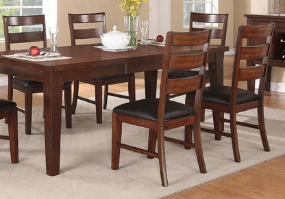 Walnut Solid Wood Dining Chairs with Ladder Back for Modern Dining Room