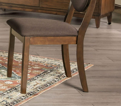 Walnut Fabric Side Chairs for Modern Dining Room Seating