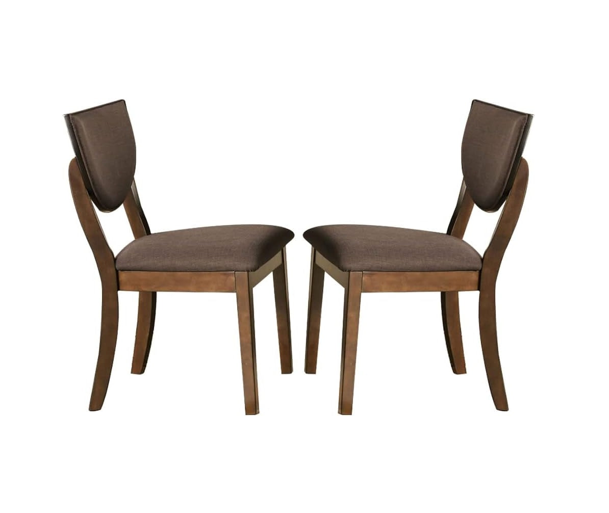 Walnut Fabric Side Chairs for Modern Dining Room Seating