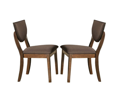Walnut Fabric Side Chairs for Modern Dining Room Seating