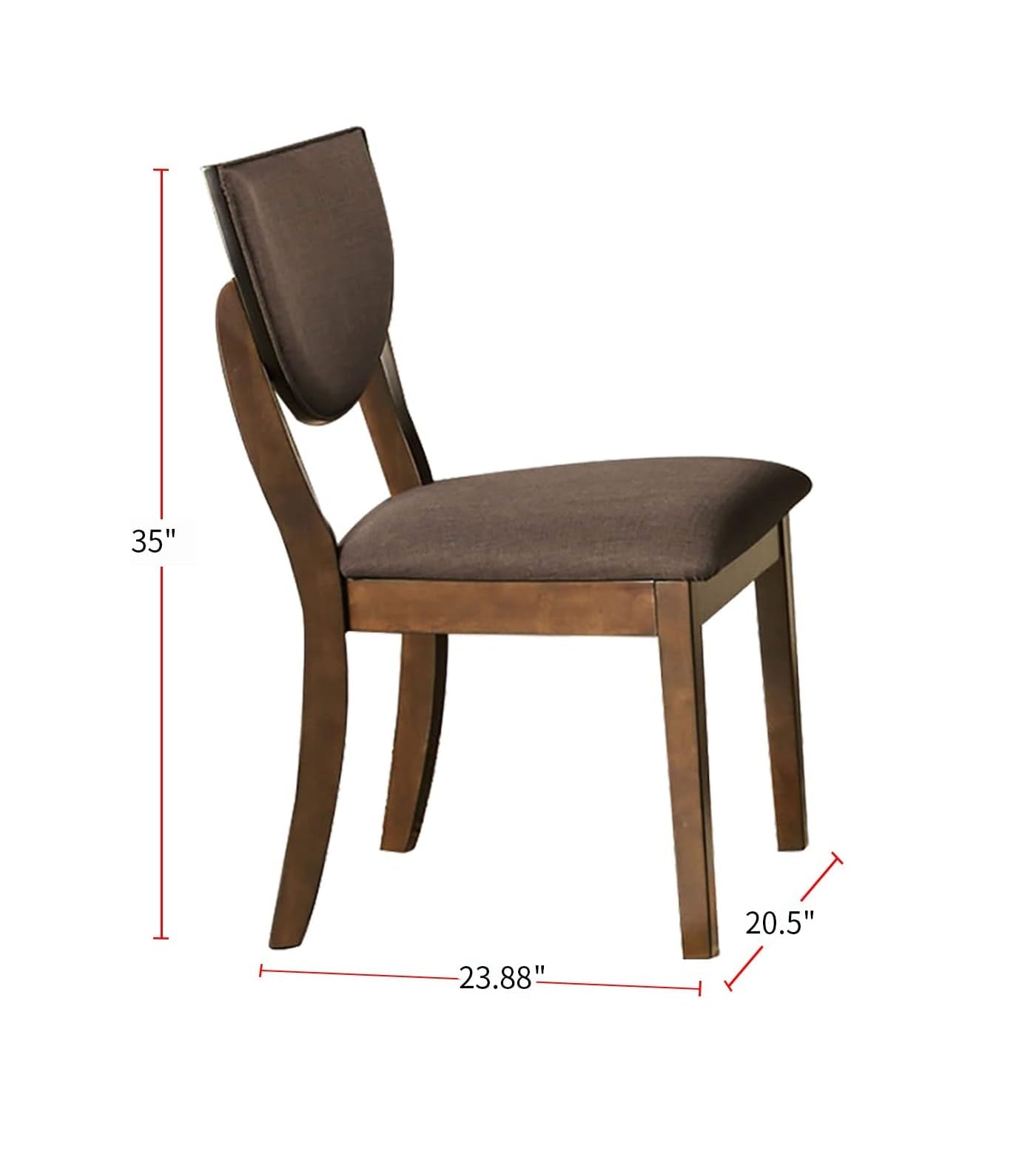 Walnut Fabric Side Chairs for Modern Dining Room Seating