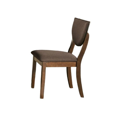 Walnut Fabric Side Chairs for Modern Dining Room Seating