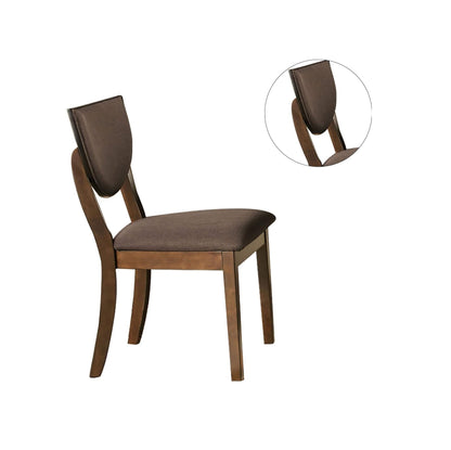 Walnut Fabric Side Chairs for Modern Dining Room Seating