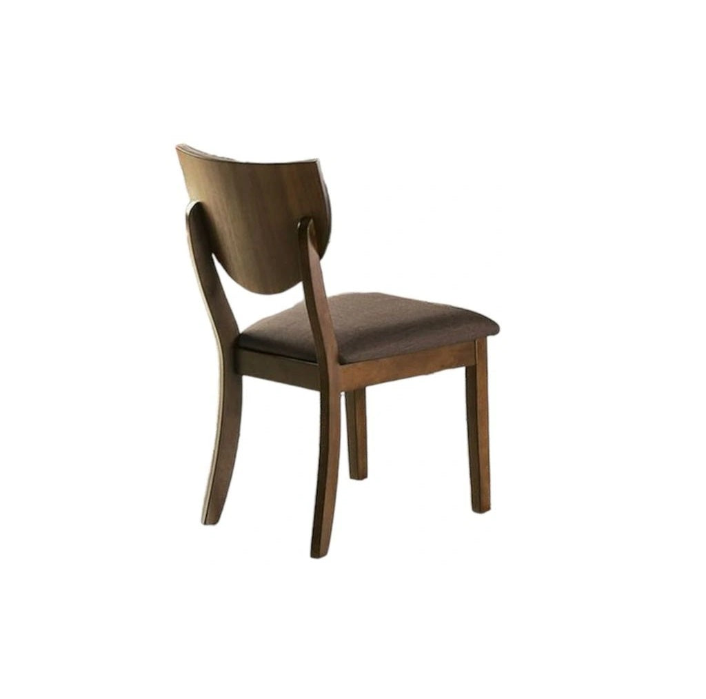 Walnut Fabric Side Chairs for Modern Dining Room Seating