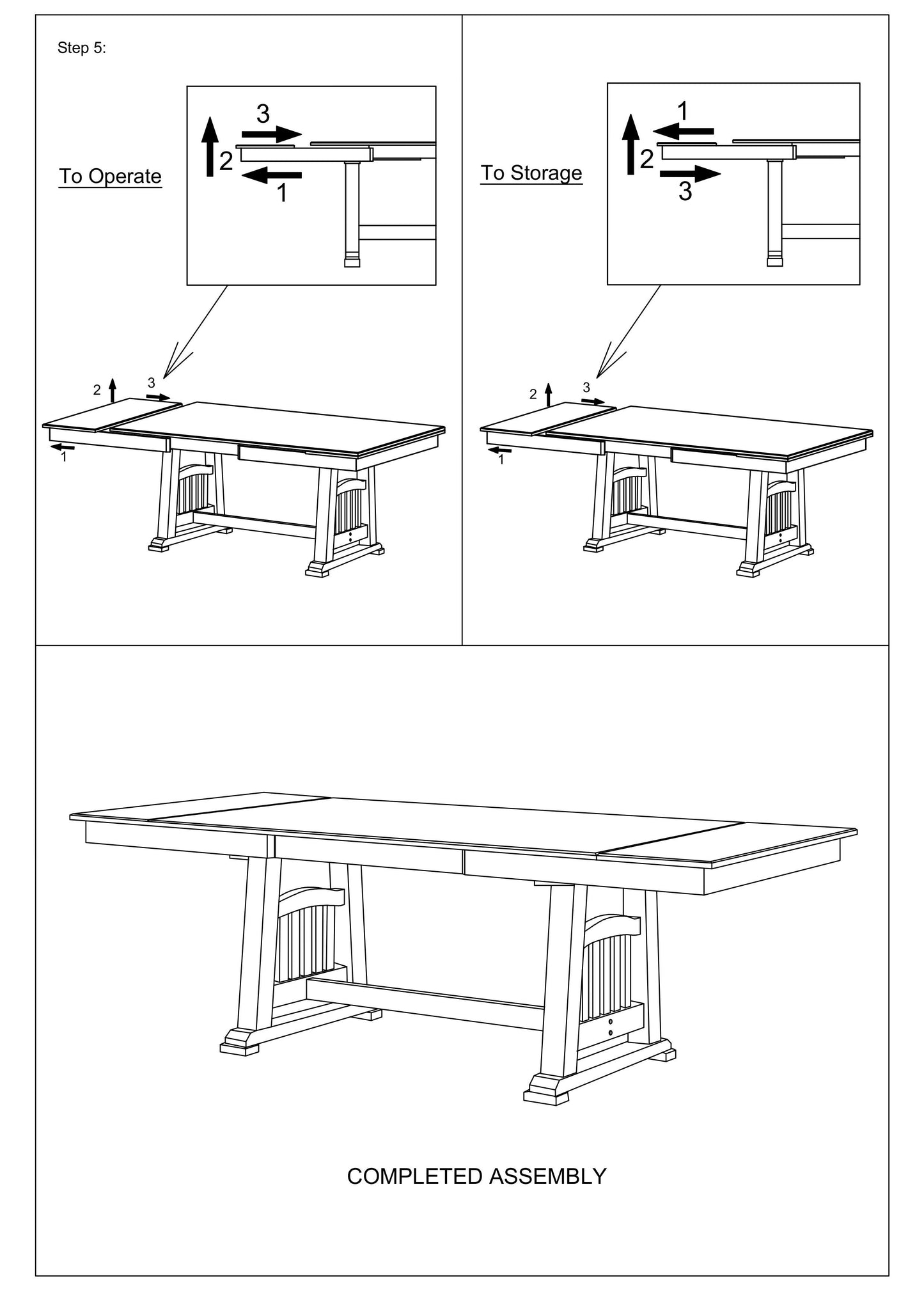 Contemporary Dining Table w 2x Leaves - Antique White & Gray