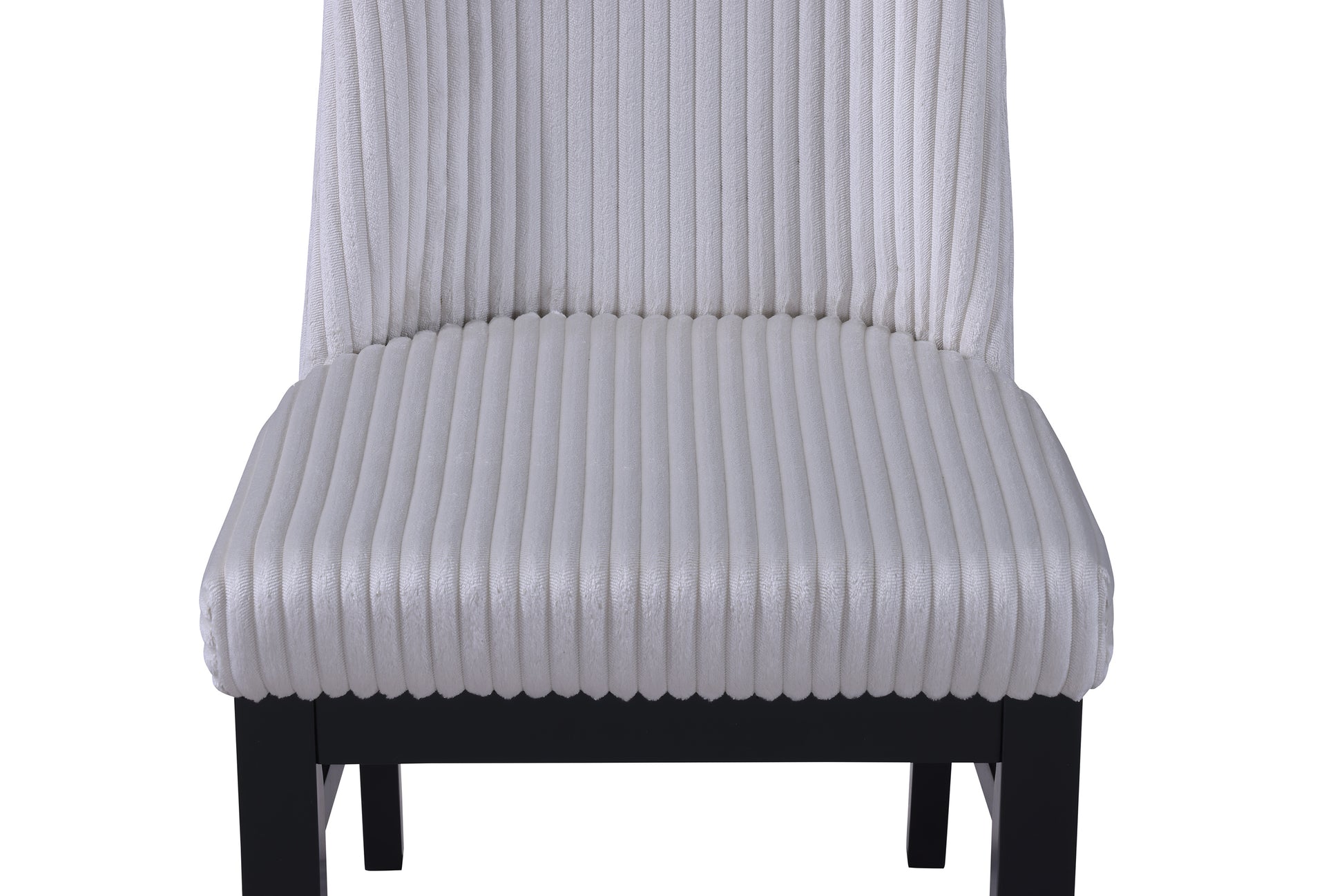 Modern Upholstered Dining Chairs Set Light Gray Fabric Wood Finish