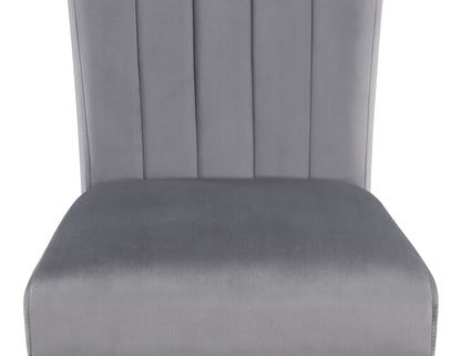 Modern Wood Dining Chairs with Tufted Back in Gray and Black