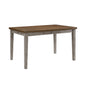 Traditional Two-Tone Counter Height Table with Drawers Cherry and Gray Finish Wooden Casual Kitchen Dining Furniture