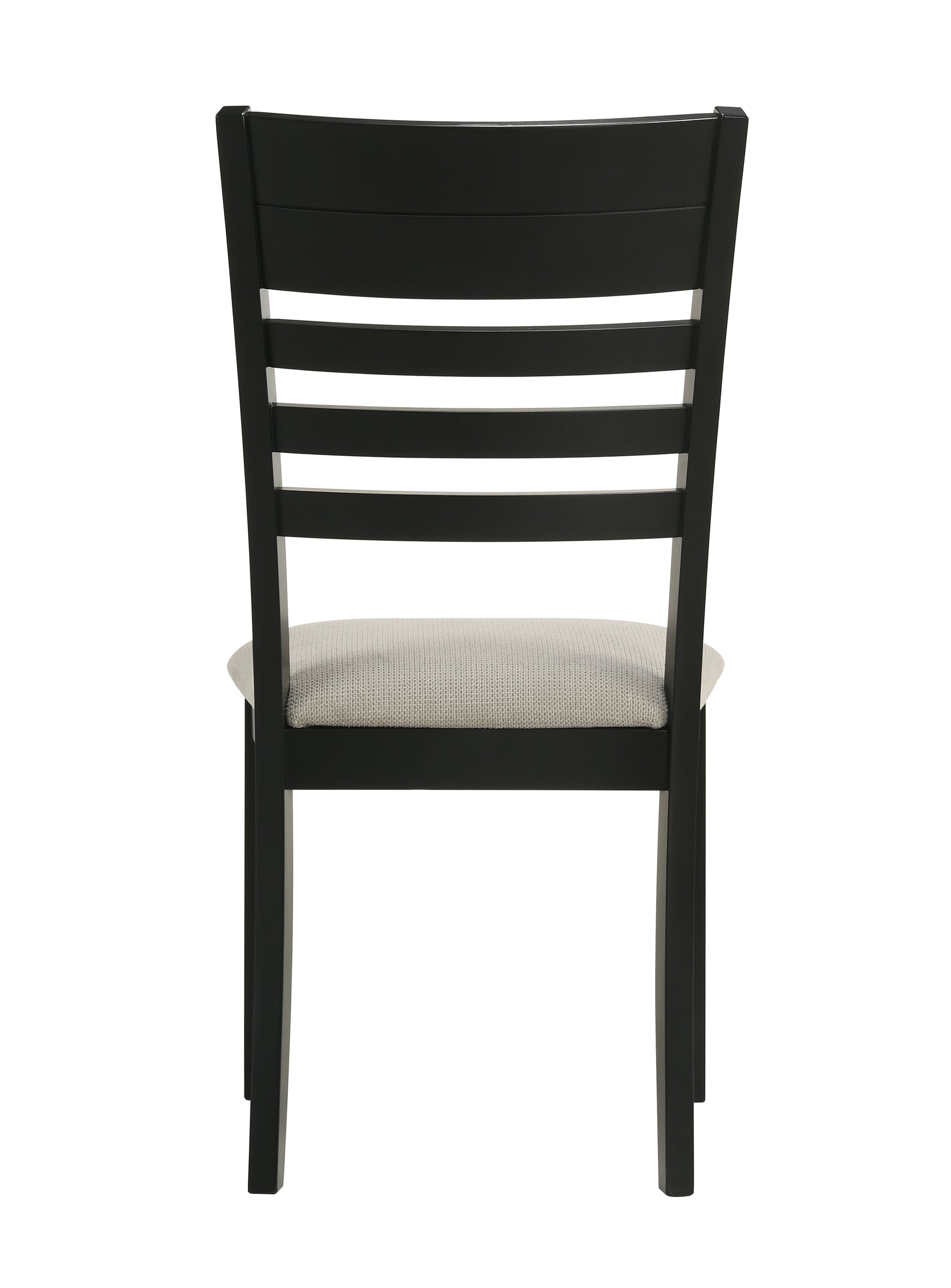 Contemporary Black Gray Dining Side Chairs - Set of 2