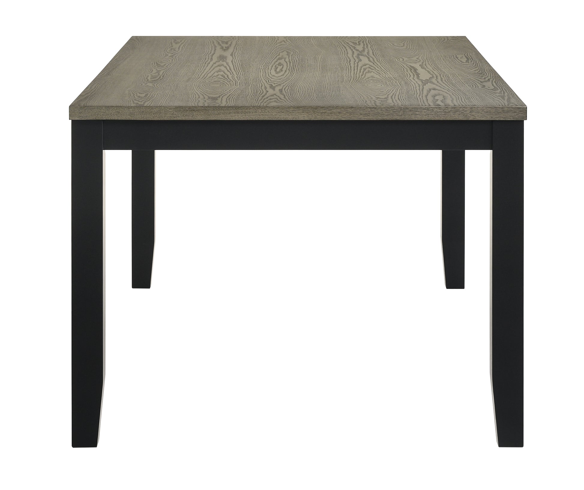 6-Person Rectangular Dining Table - Black Wood Table