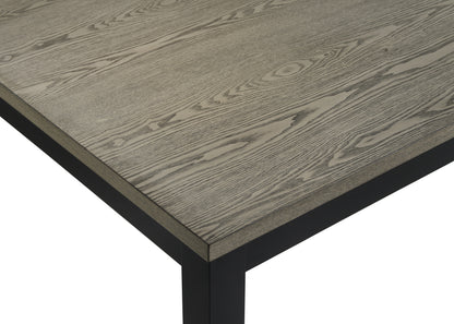 6-Person Rectangular Dining Table - Black Wood Table