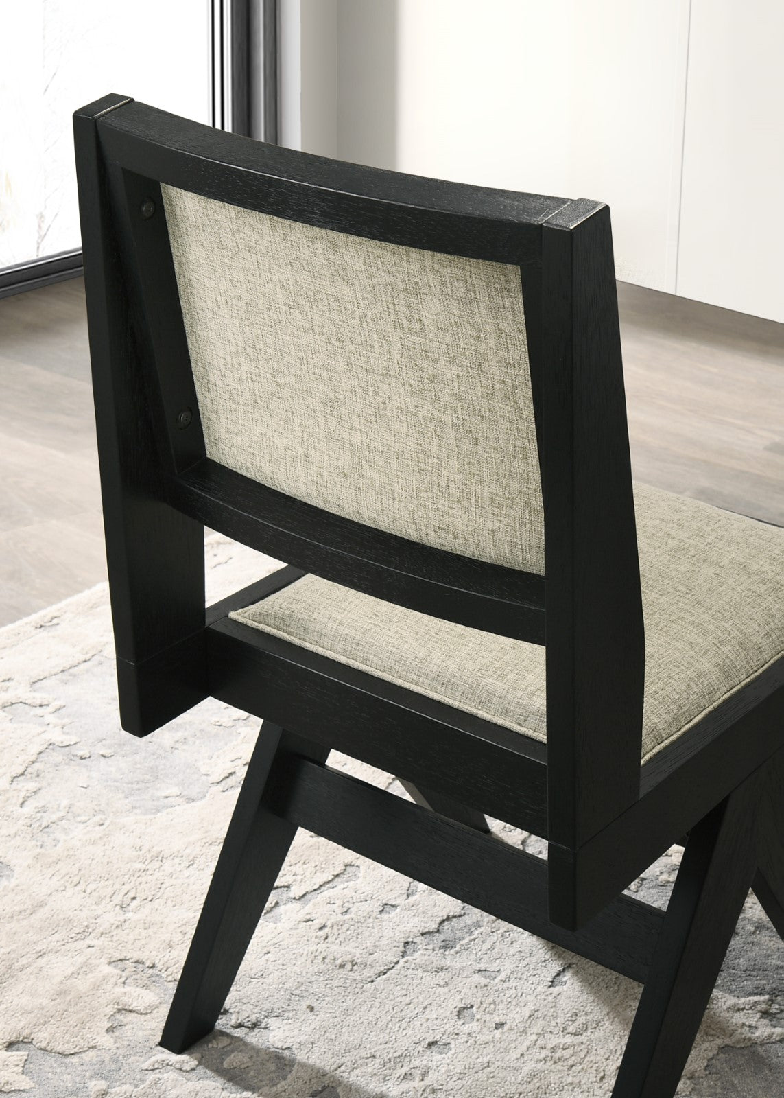 Black Dining Chairs Set of 2 - Contemporary Style