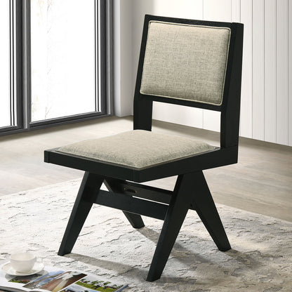 Black Dining Chairs Set of 2 - Contemporary Style