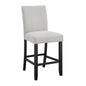 Transitional Fabric Upholstered Counter-Height Dining Chair 2pc Set Black Grey