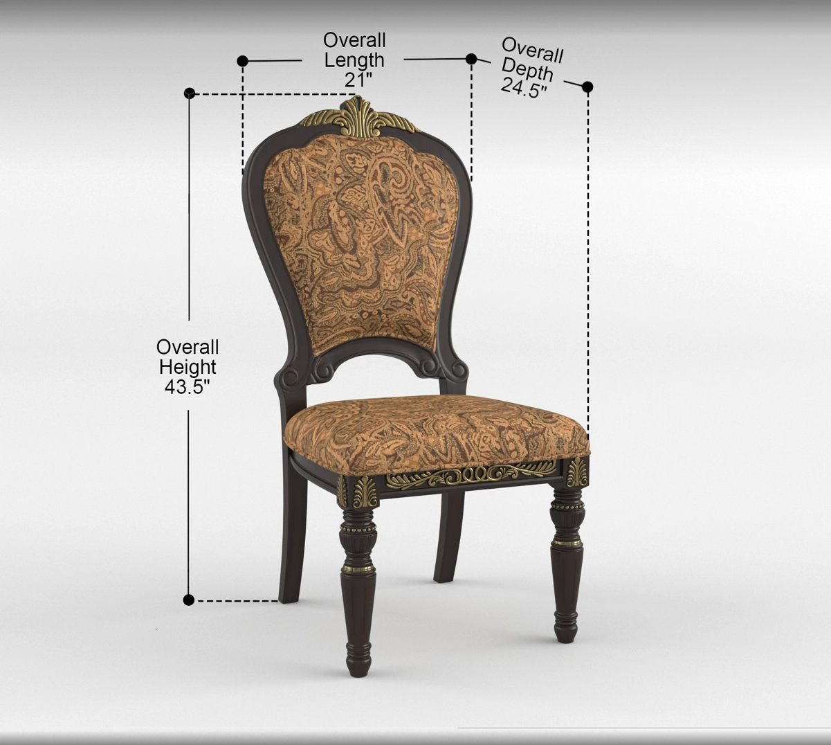 Traditional Cherry Side Chairs Set of 2 - Dining Room Furniture