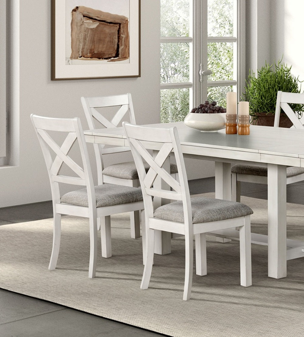 White Farmhouse Dining Chairs - 2 Piece Set
