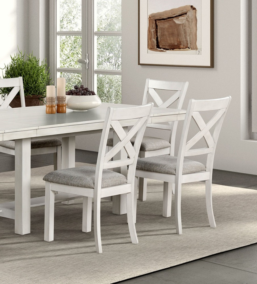 White Farmhouse Dining Chairs - 2 Piece Set