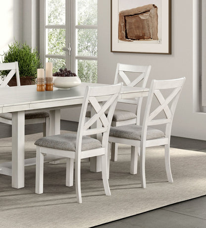 White Farmhouse Dining Chairs - 2 Piece Set