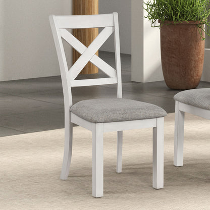 White Farmhouse Dining Chairs - 2 Piece Set