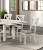 Rustic White Oak Farmhouse 2pcs Dining Chairs Cross Back Wooden Cushion Seat Kitchen Dining Room Furniture