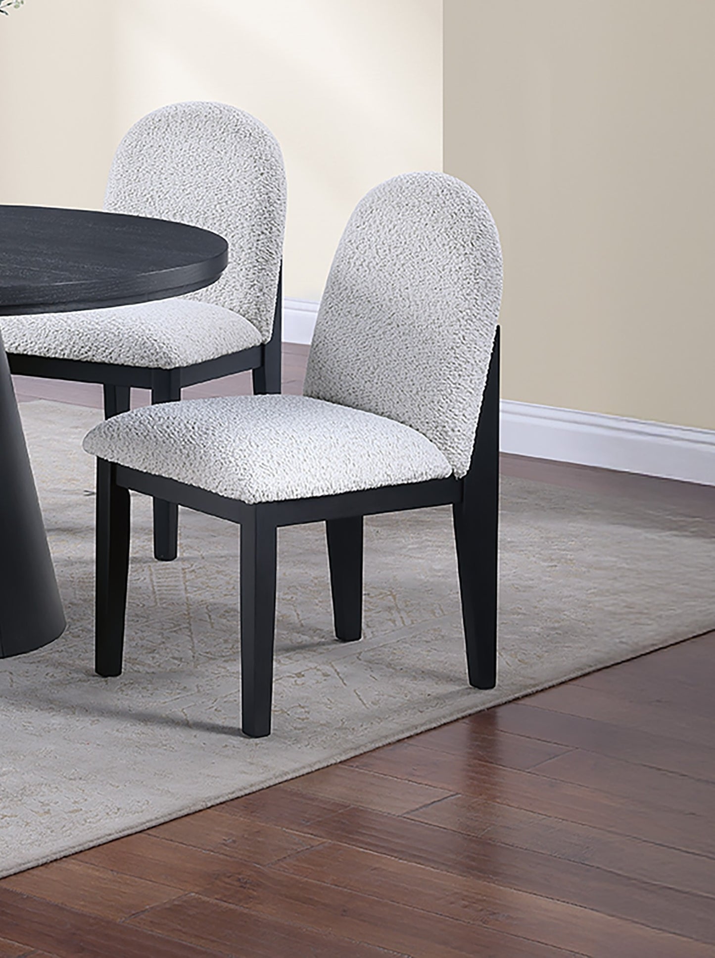 White Fabric Dining Chairs Set of 2 - Modern Style