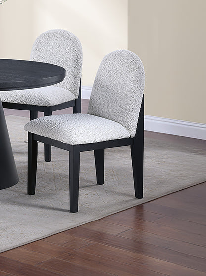 White Fabric Dining Chairs Set of 2 - Modern Style