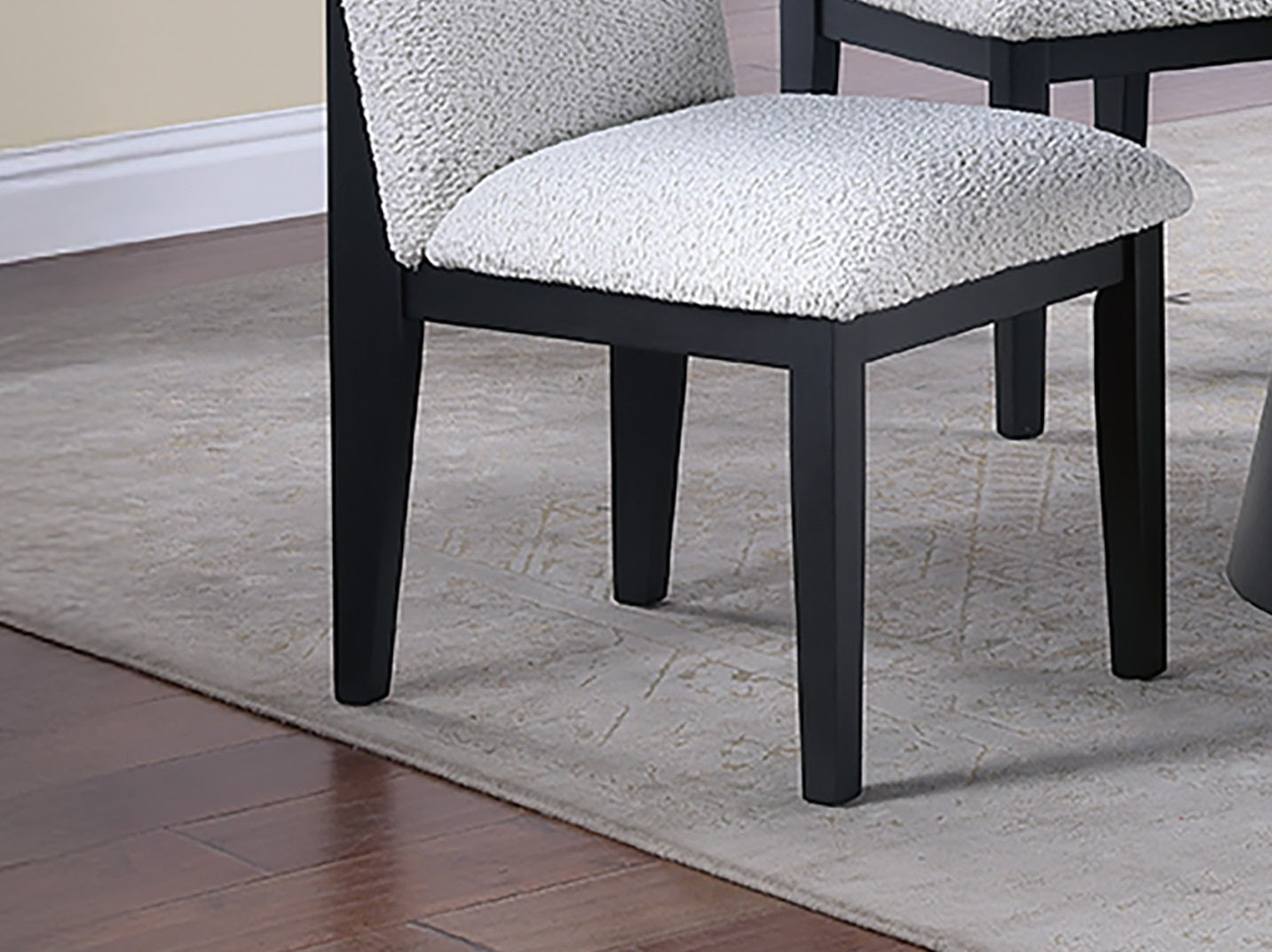 White Fabric Dining Chairs Set of 2 - Modern Style