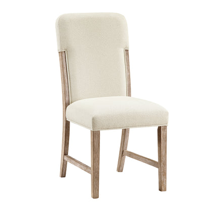 Modern Beige Wood Dining Side Chairs Set of 2 for Dining Room