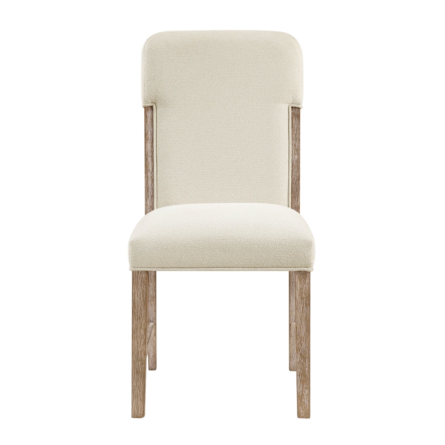 Modern Beige Wood Dining Side Chairs Set of 2 for Dining Room