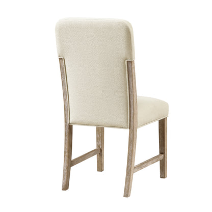 Modern Beige Wood Dining Side Chairs Set of 2 for Dining Room