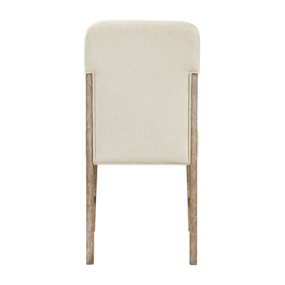 Modern Beige Wood Dining Side Chairs Set of 2 for Dining Room