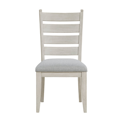 Farmhouse Dining Chairs in Antique White Wood for Casual Kitchen Decor