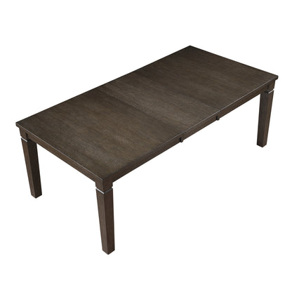 Espresso Rectangular Dining Table Seats 6
