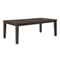Classic Dark Espresso Finish Dining Table with Removable Leaf Rectangle Wooden Dining Furniture 1pc