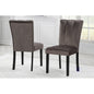 Cedar Brown Velvet Dining Chairs (Set of 2) Luxurious Dining Room Chair Set