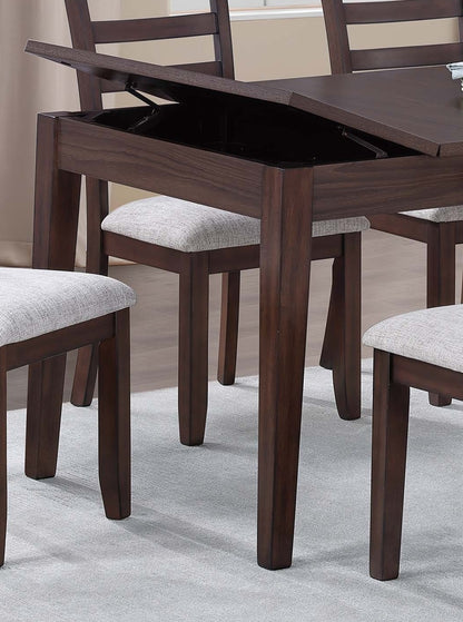 6-Person Walnut Dining Table with Lift Top