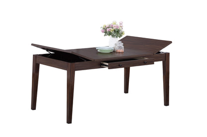 6-Person Walnut Dining Table with Lift Top