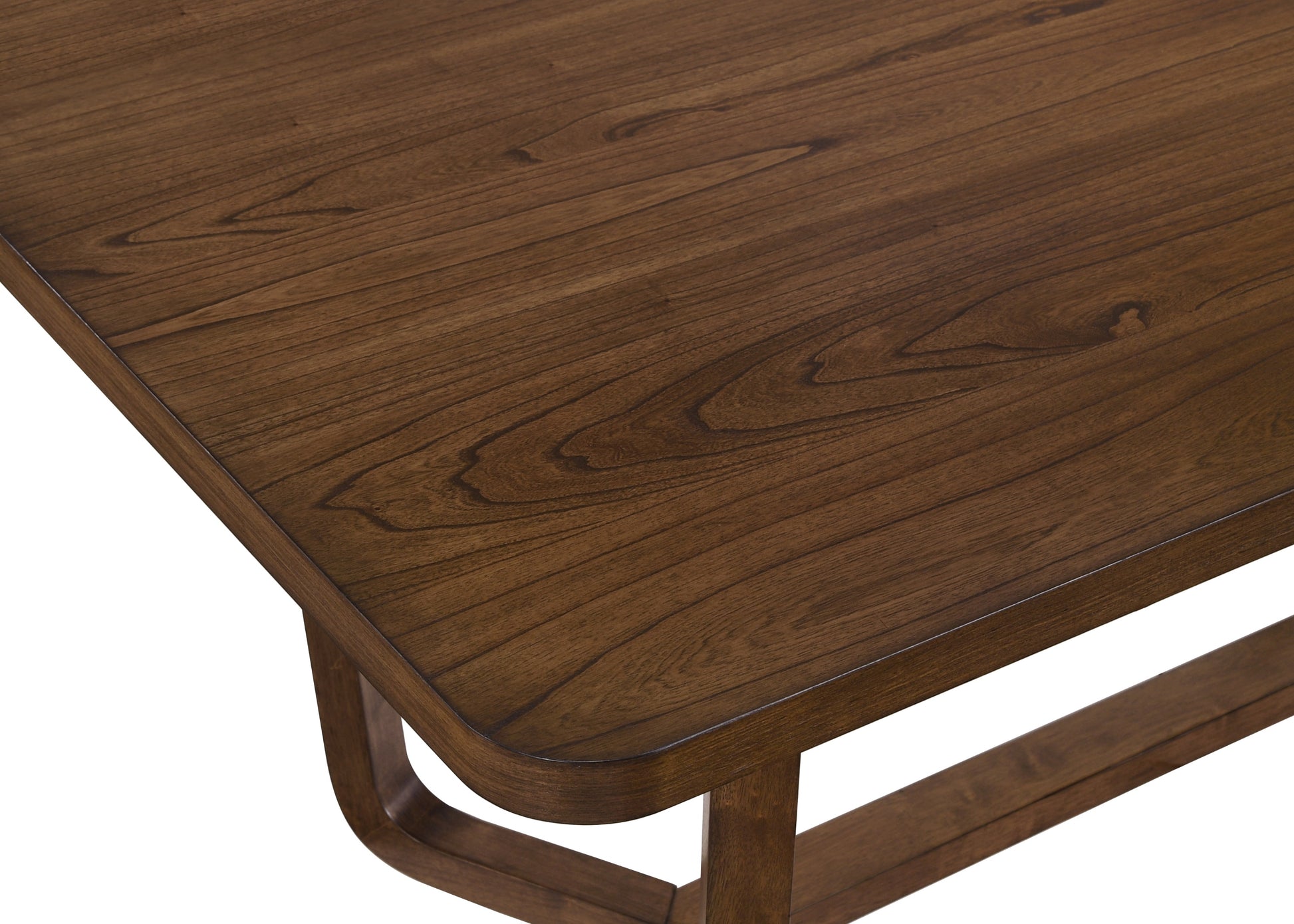 Rectangular Brown Wood Dining Table - Seats 6