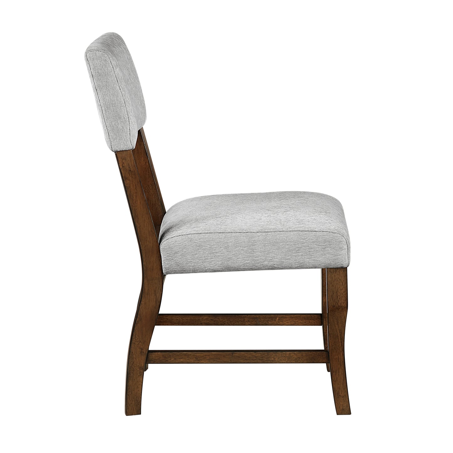 Contemporary Gray Chenille Dining Side Chairs Set of 2