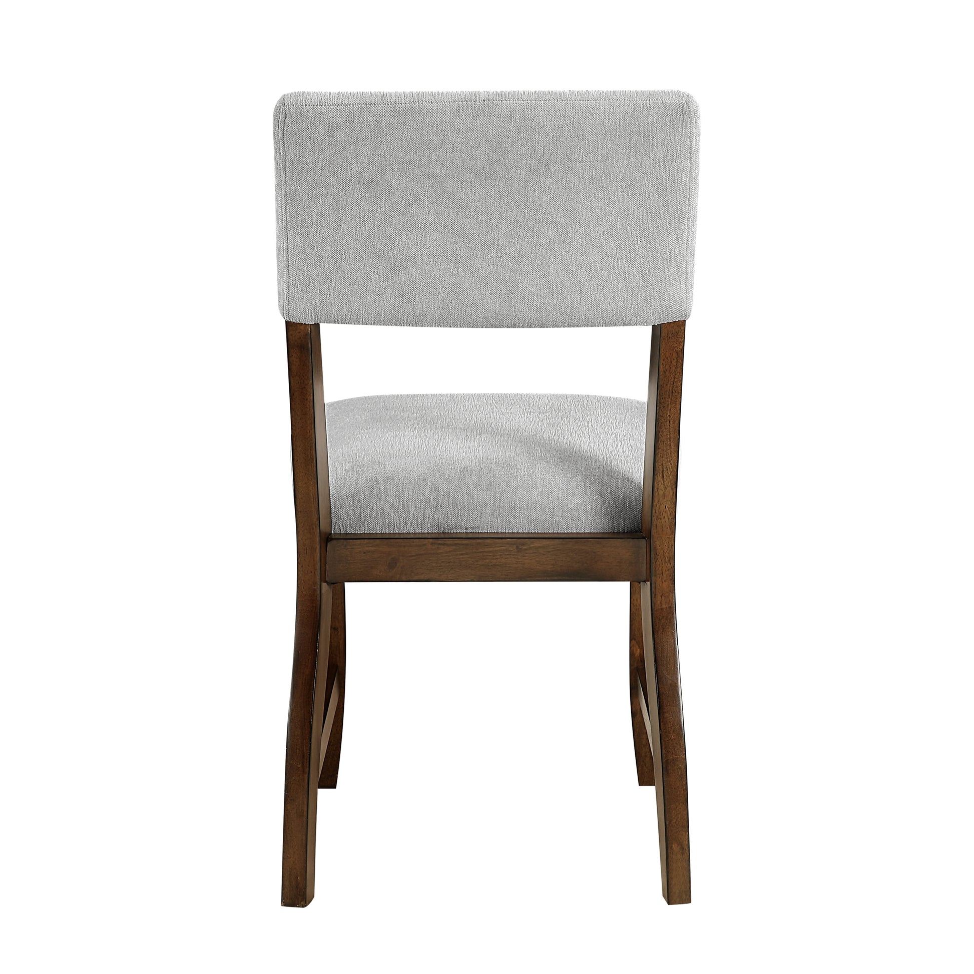 Contemporary Gray Chenille Dining Side Chairs Set of 2