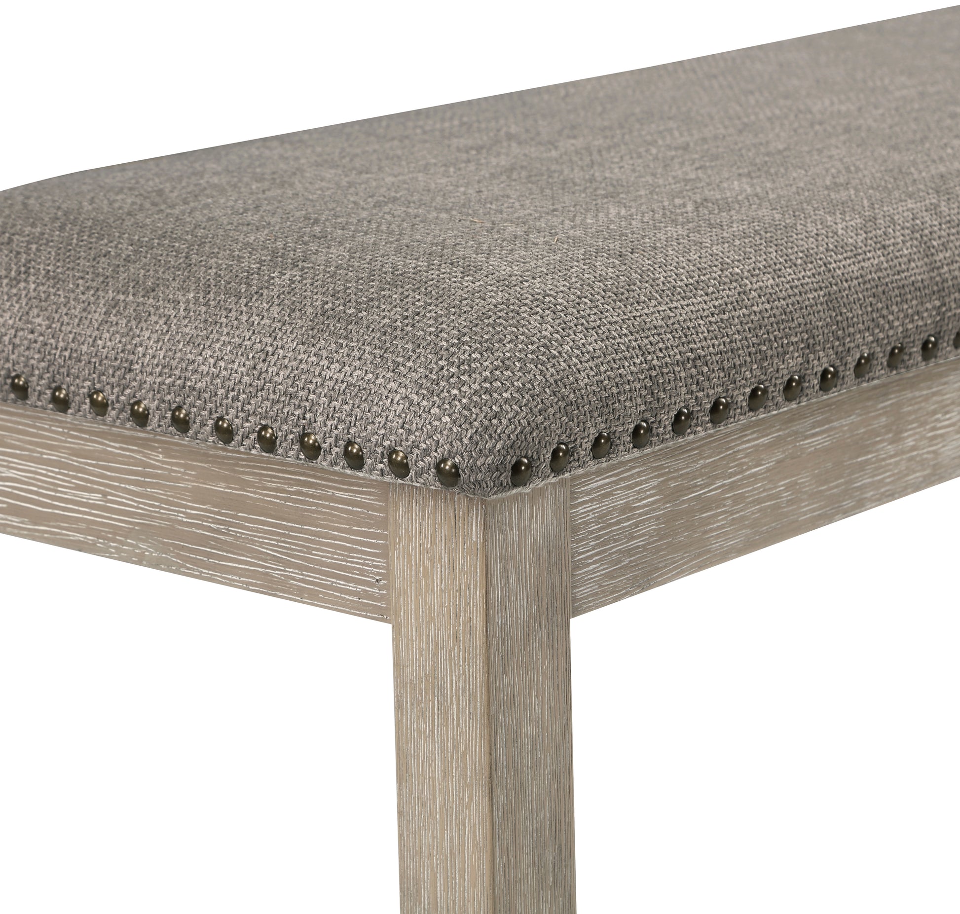 Brown Gray Dining Bench Traditional Style Wood Finish